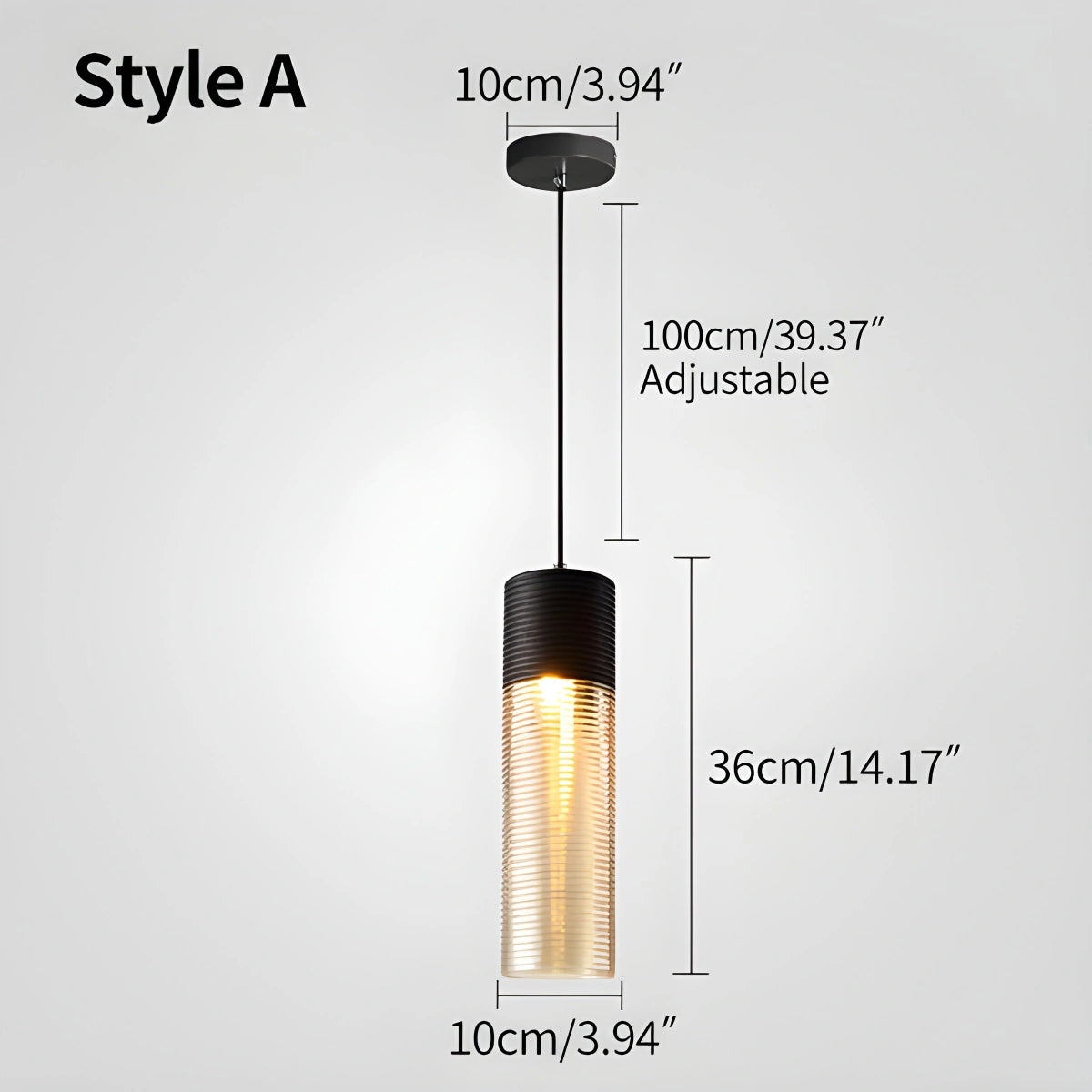 Antizer Industrial Style Glass Pendant Light for Kitchen