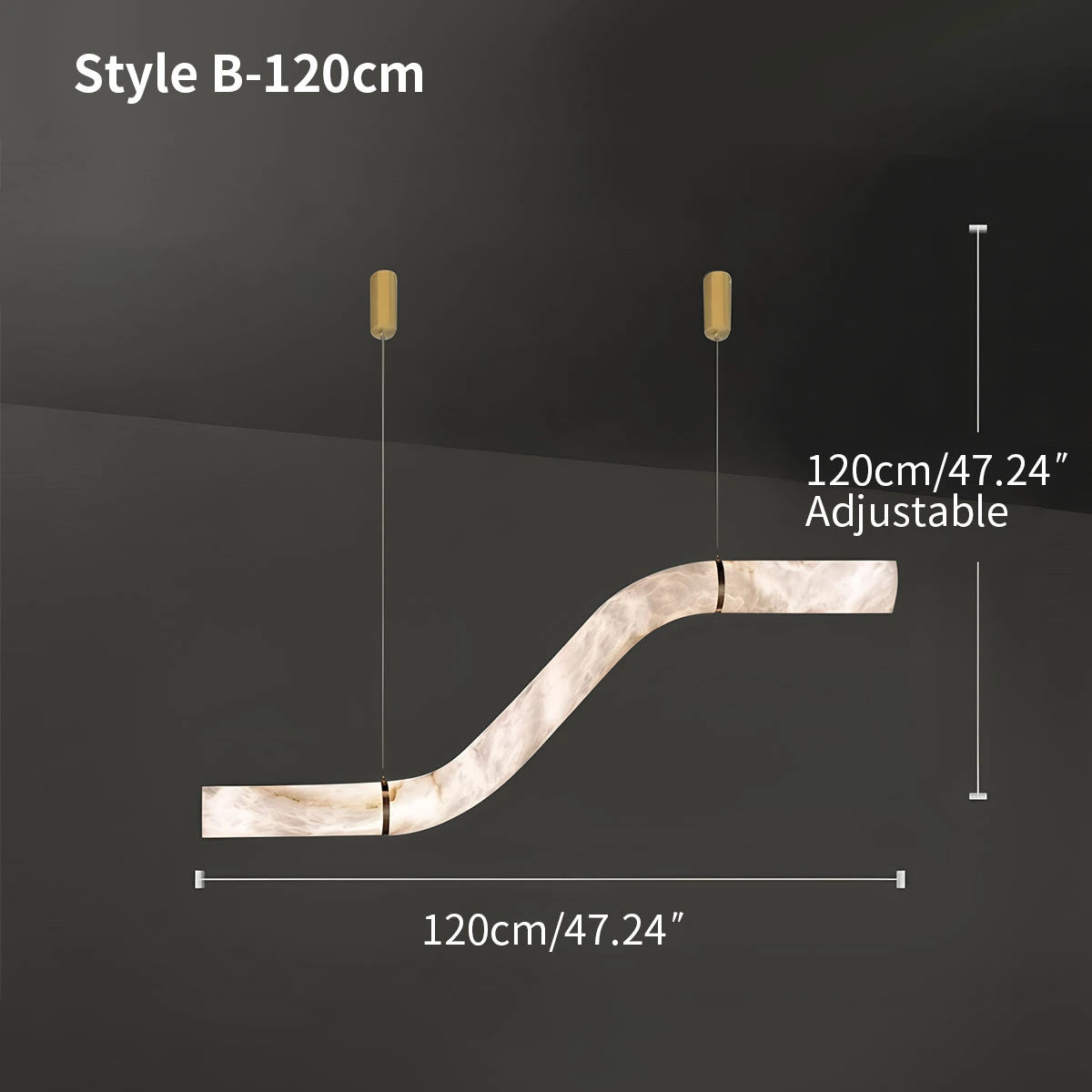 Antizer Minimalist Linear Spanish Alabaster Pendant Light