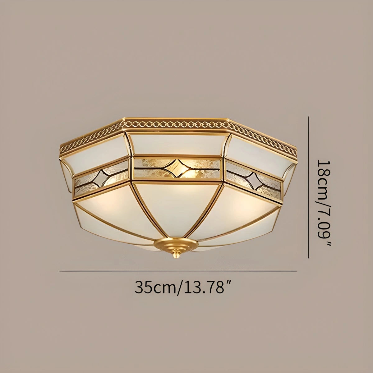 Antizer European Retro Glass Ceiling Light