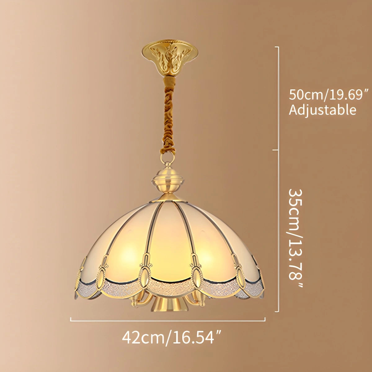 Antizer European Style Copper Pendant Light for Living Room