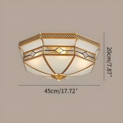 Antizer European Retro Glass Ceiling Light