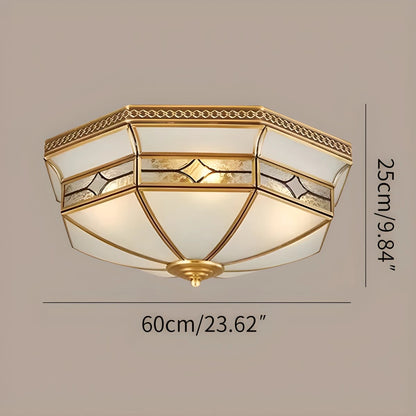 Antizer European Retro Glass Ceiling Light