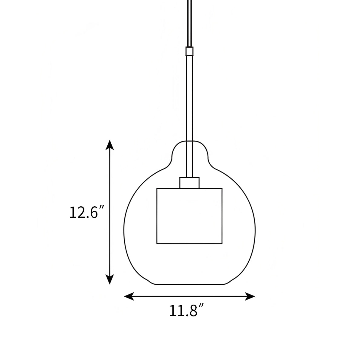 Antizer Chiswick Glass Pendant Light for Kitchen Island
