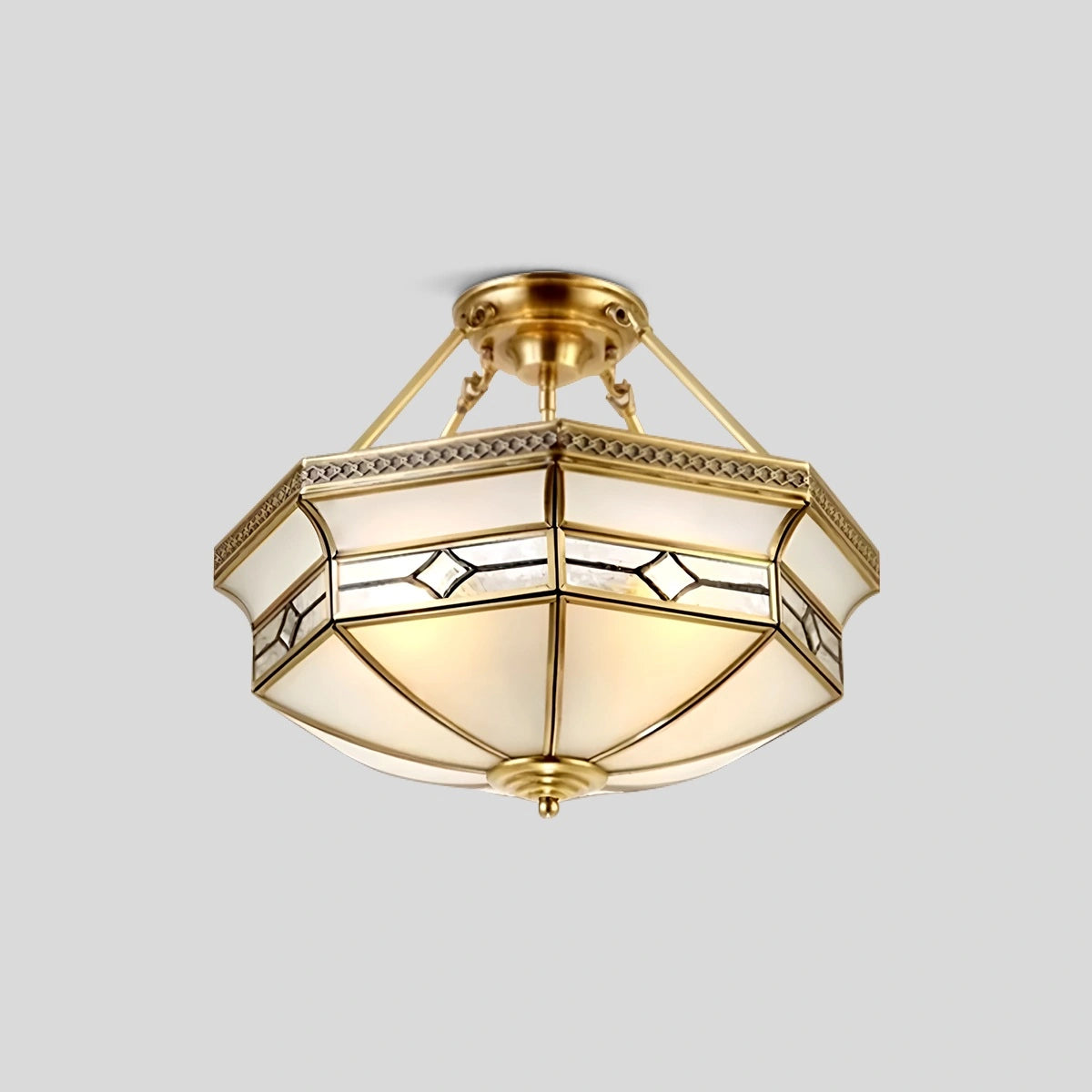 Antizer European Retro Glass Ceiling Light