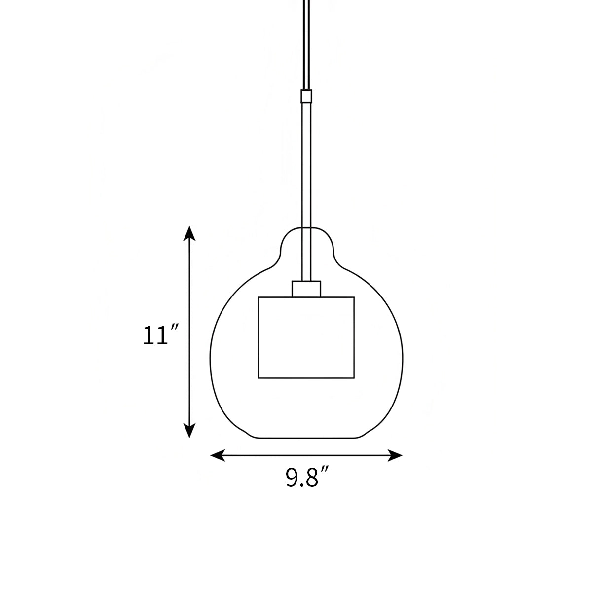 Antizer Chiswick Glass Pendant Light for Kitchen Island
