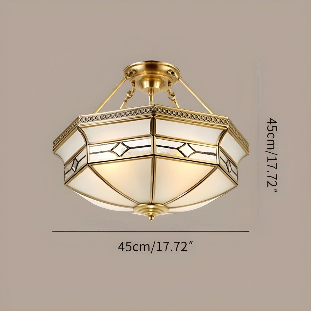 Antizer European Retro Glass Ceiling Light