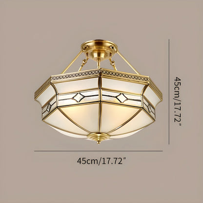 Antizer European Retro Glass Ceiling Light