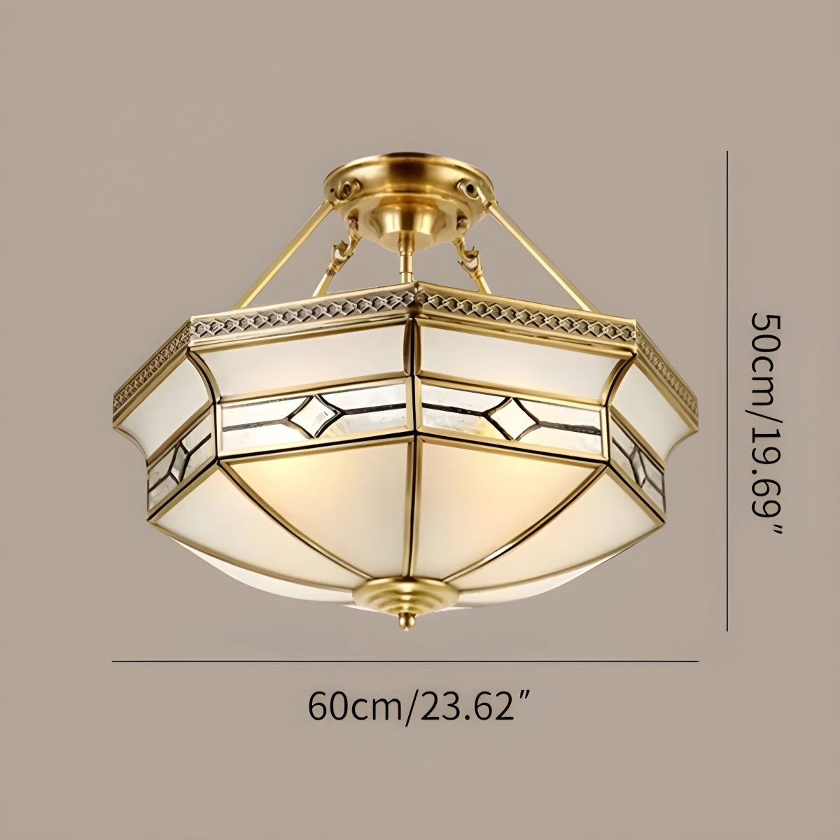 Antizer European Retro Glass Ceiling Light