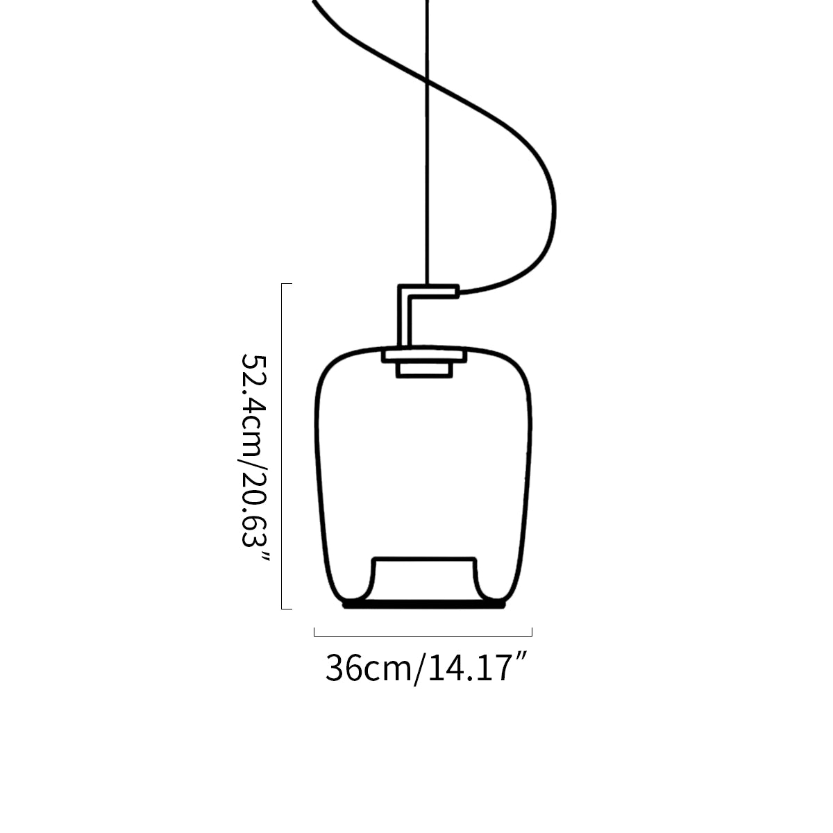 Antizer Nordic Minimalist Glass Pendant Light