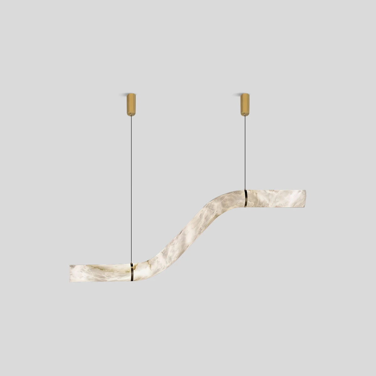 Antizer Minimalist Linear Spanish Alabaster Pendant Light