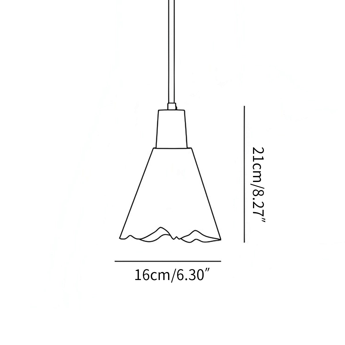 Antizer Concrete Pleated Pendant Lamp for Bedroom