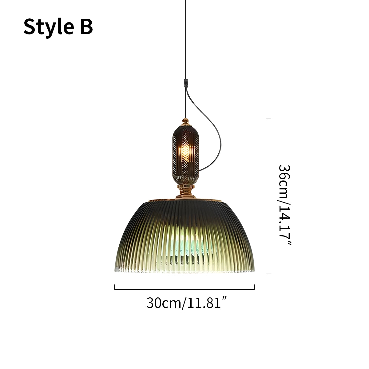 Antizer Nordic Retro Glass Pendant Light for Dining Room