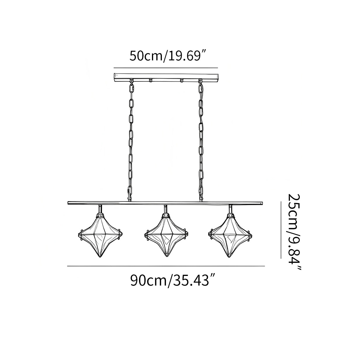 Antizer Sylume Star-Shaped Chandelier for Living Room
