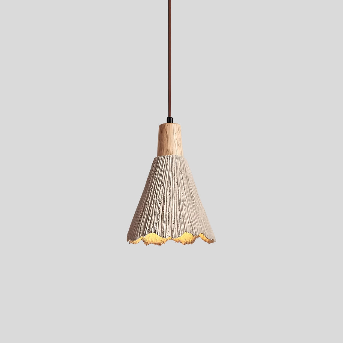 Antizer Concrete Pleated Pendant Lamp for Bedroom