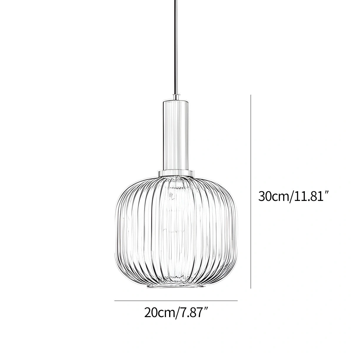 Antizer Nordic Vintage Glass Striped Pendeant Light