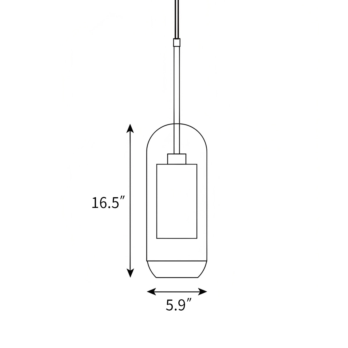 Antizer Chiswick Glass Pendant Light for Kitchen Island