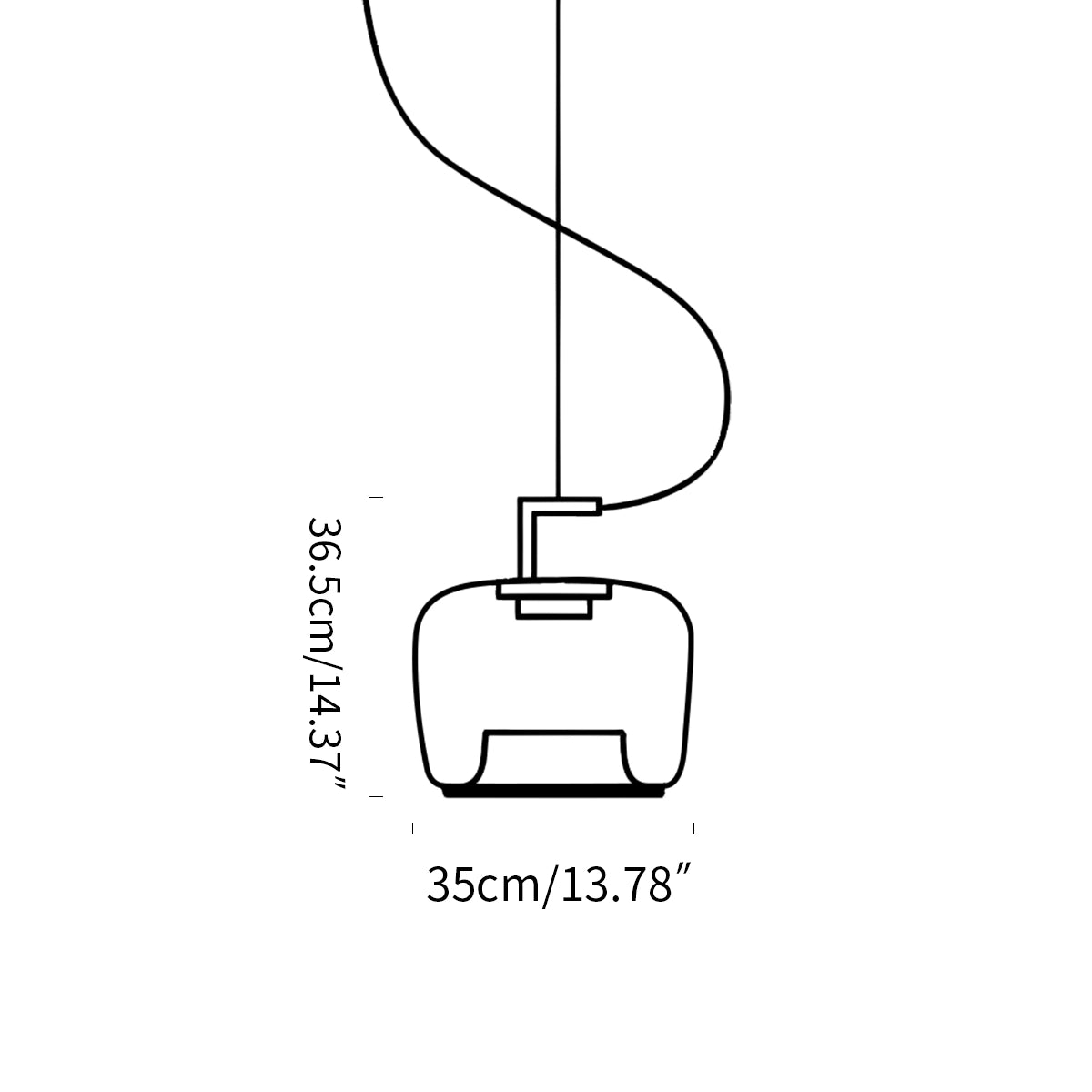 Antizer Nordic Minimalist Glass Pendant Light