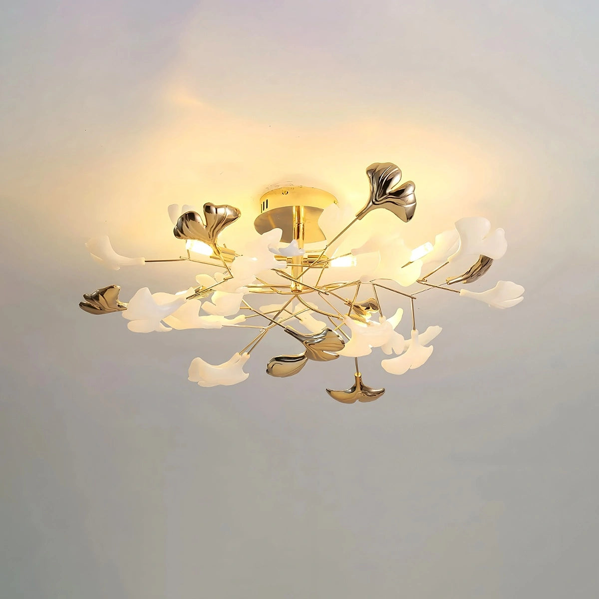 Antizer Ginkgo Rotating Ceiling Lamp for Bedroom Style C