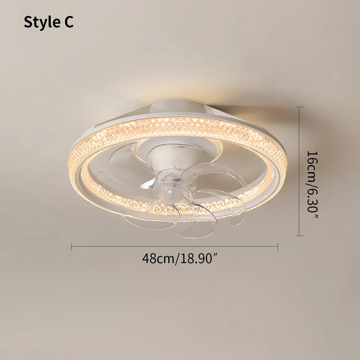 Antizer Creative Circular LED Ceiling Fan Light