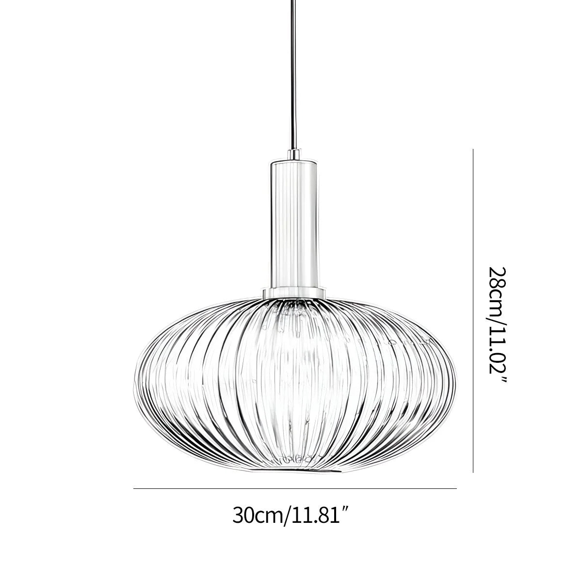 Antizer Nordic Vintage Glass Striped Pendeant Light