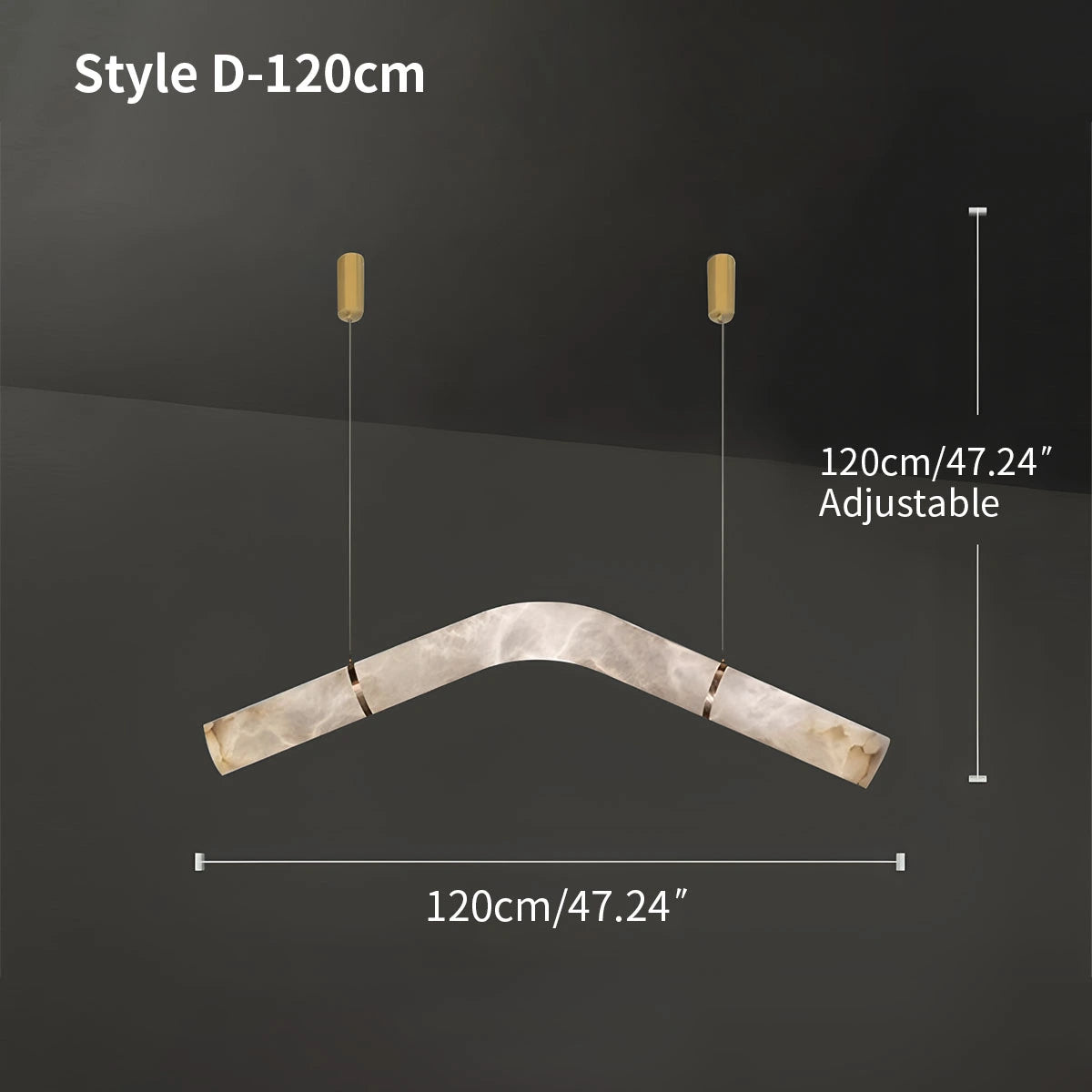 Antizer Minimalist Linear Spanish Alabaster Pendant Light