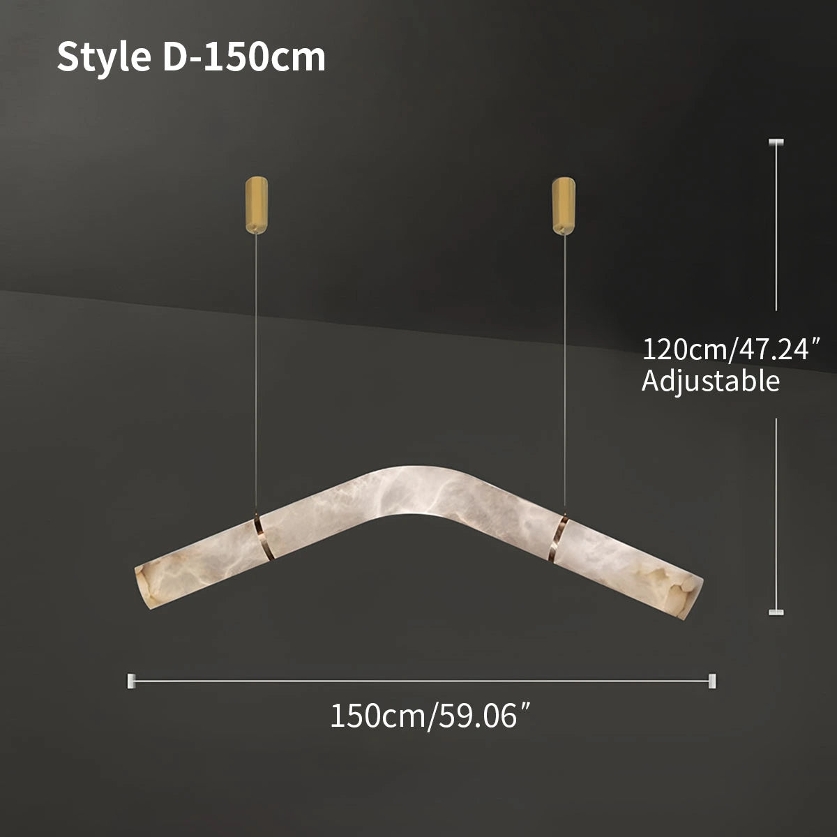 Antizer Minimalist Linear Spanish Alabaster Pendant Light