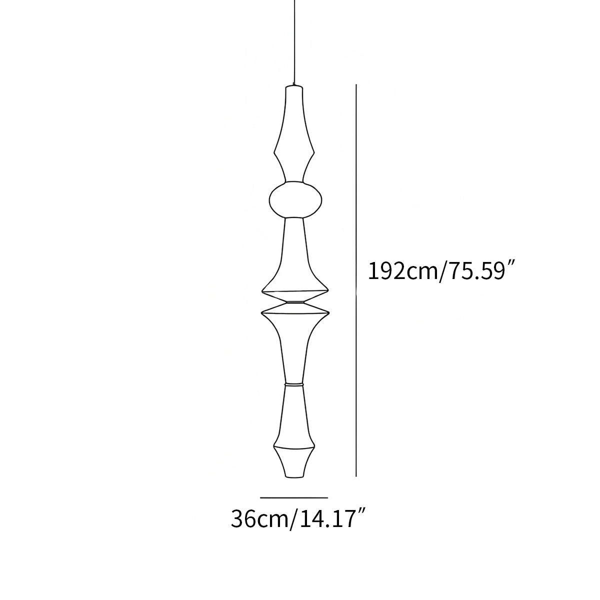 Antizer Washi Paper Corner Pendant Light for High Ceilings