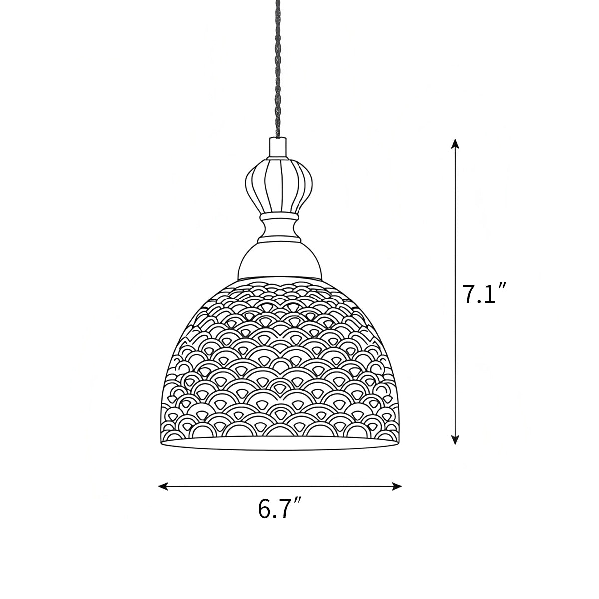 Antizer Chrasy Ceramics Pendant Lamp for Dining Area