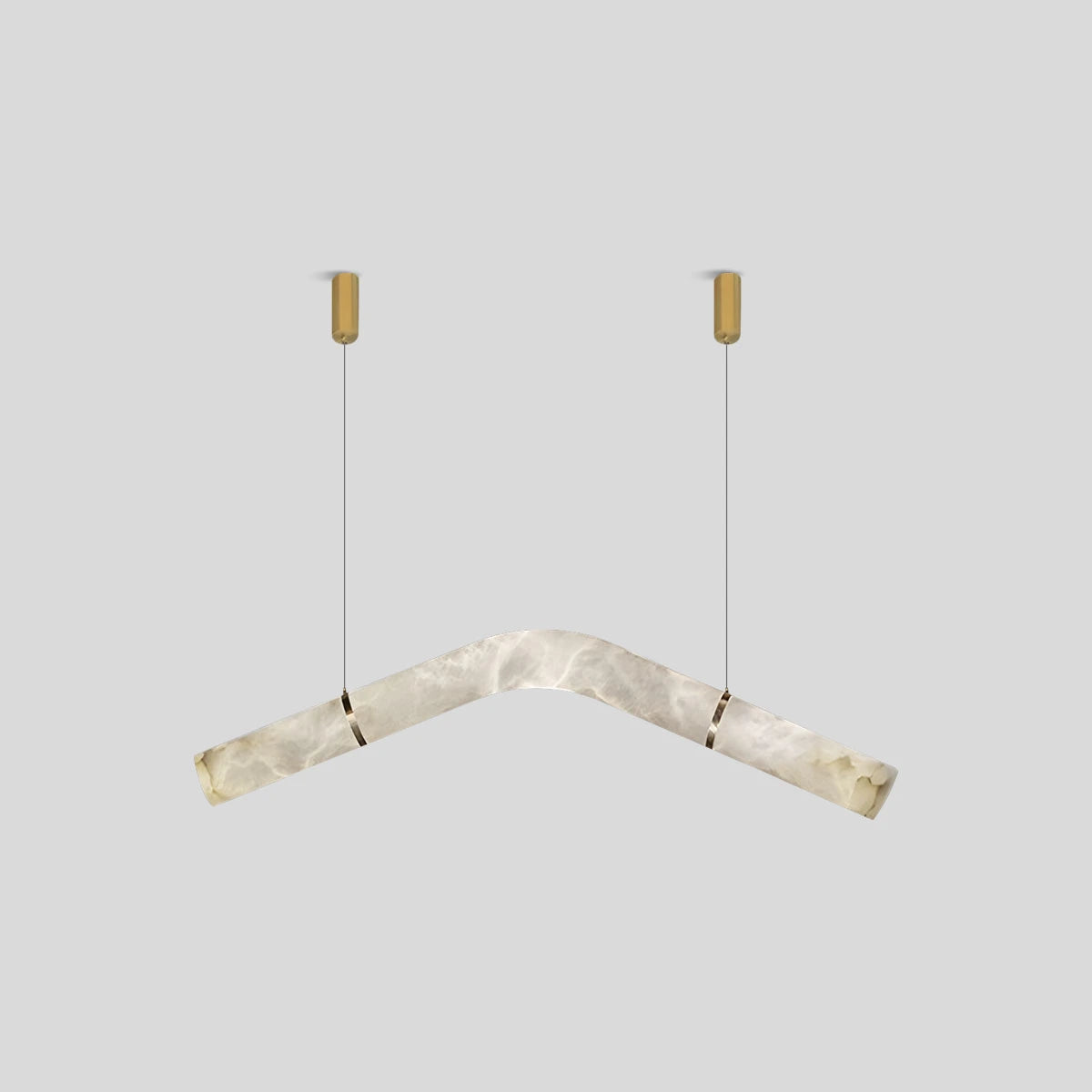 Antizer Minimalist Linear Spanish Alabaster Pendant Light