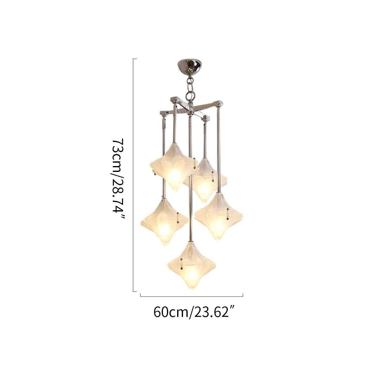 Antizer French Murano Star Glass Pendant Light