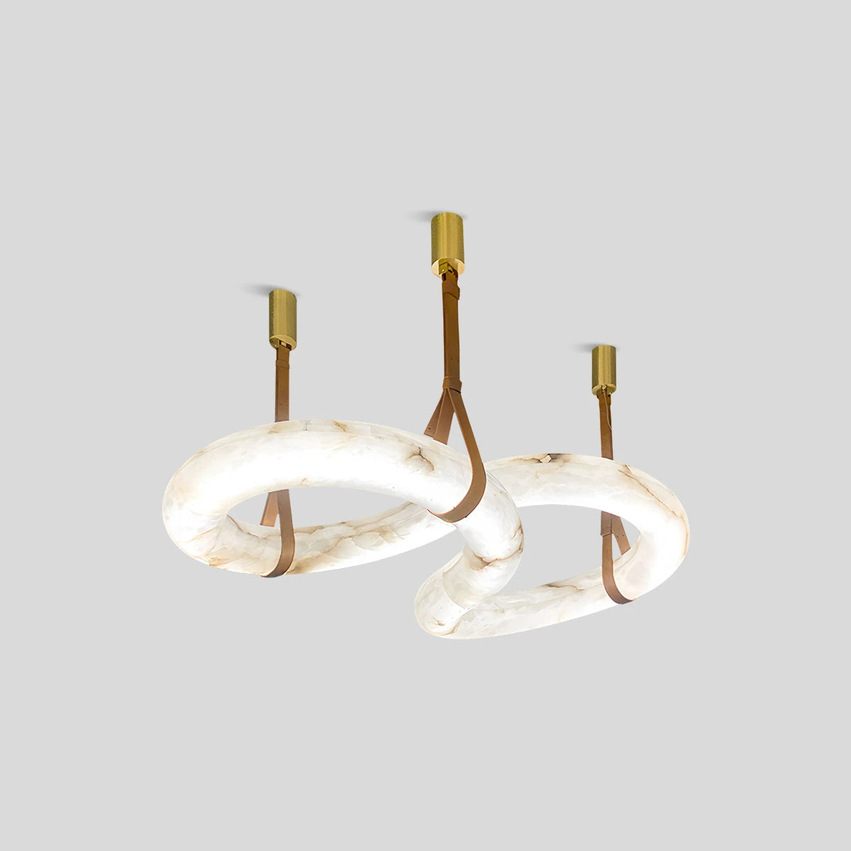 Antizer Minimalist Linear Spanish Alabaster Pendant Light