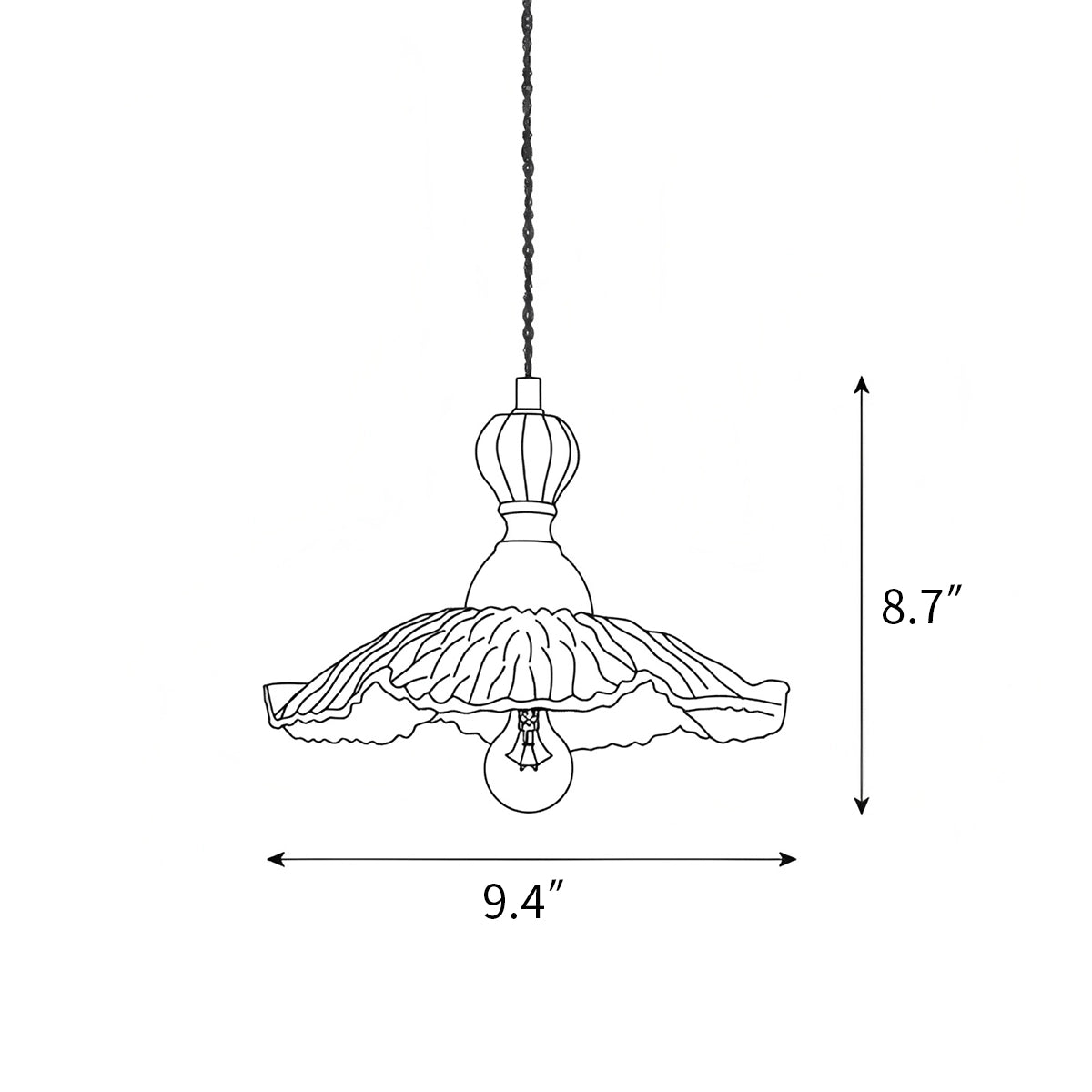Antizer Chrasy Ceramics Pendant Lamp for Dining Area