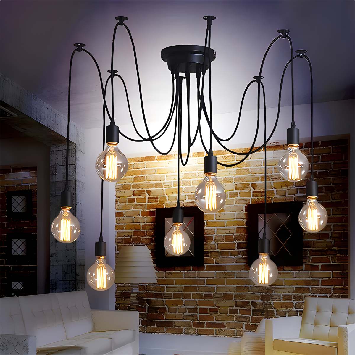 Antizer Alfie Vintage Multiple Light Bulbs Chandelier