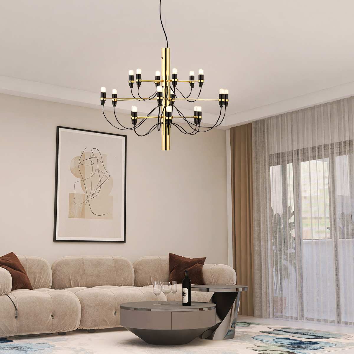 Tiered Modern Candle Chandelier