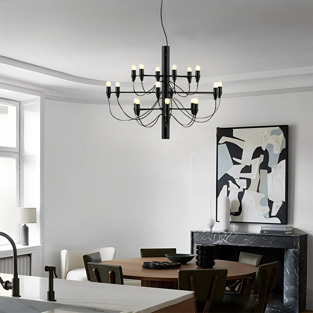 Tiered Modern Candle Chandelier