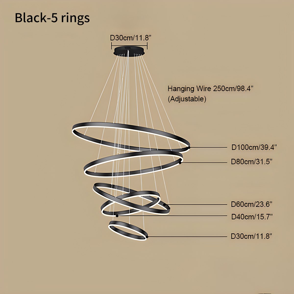 Tiered Ring Chandelier