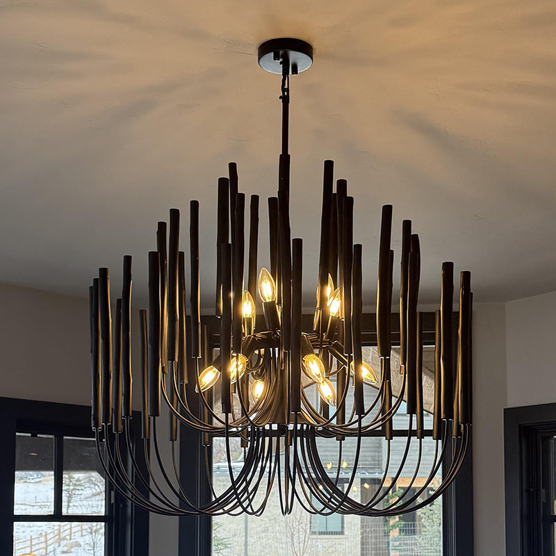 Modern Organic Twiggy Chandelier - Elegant Metal Branch Design Statement Lighting