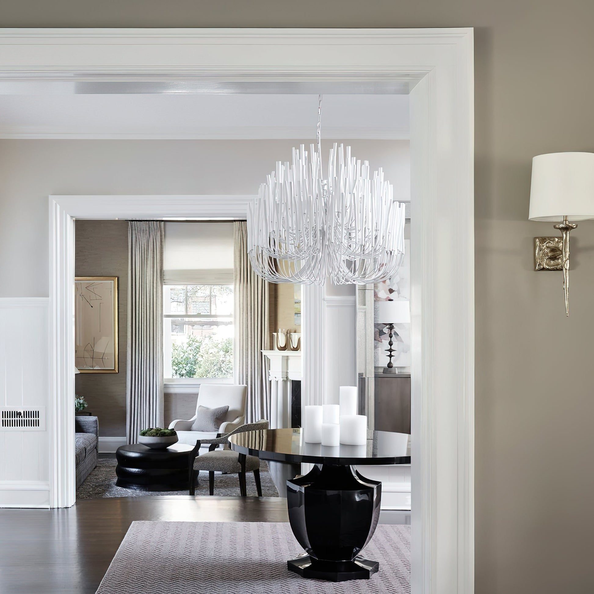 Modern Organic Twiggy Chandelier - Elegant Metal Branch Design Statement Lighting