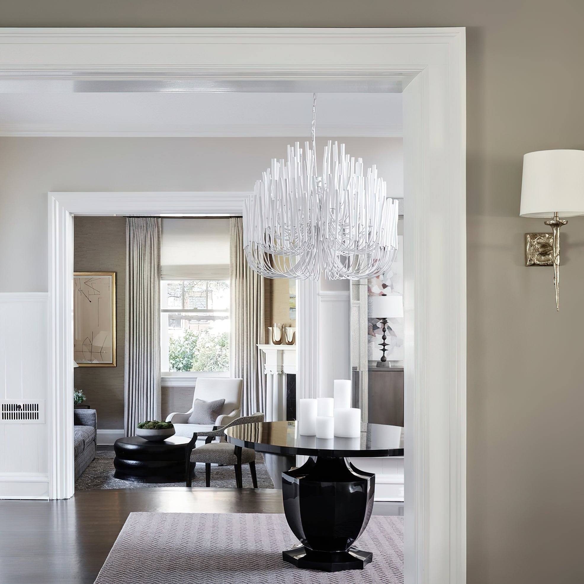 Modern Organic Twiggy Chandelier - Elegant Metal Branch Design Statement Lighting