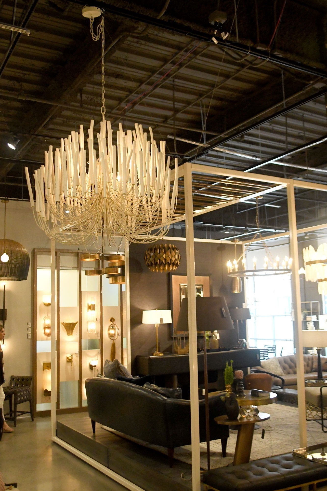 Modern Organic Twiggy Chandelier - Elegant Metal Branch Design Statement Lighting