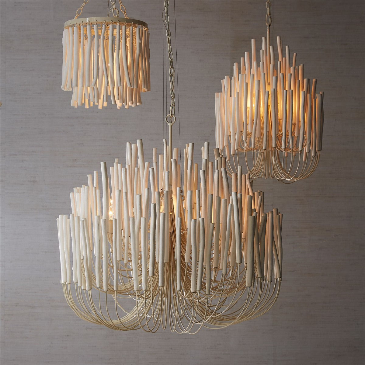 Modern Organic Twiggy Chandelier - Elegant Metal Branch Design Statement Lighting