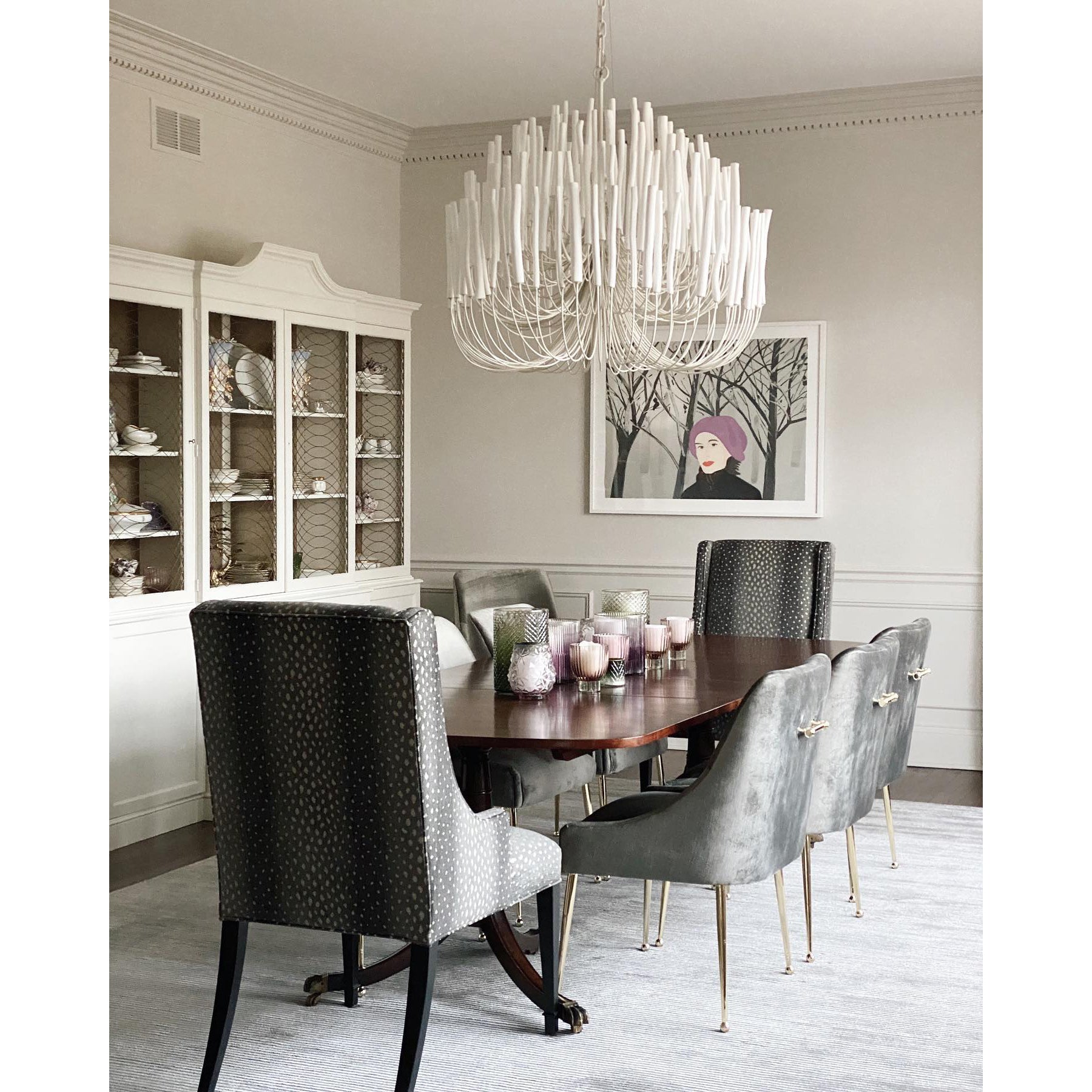 Modern Organic Twiggy Chandelier - Elegant Metal Branch Design Statement Lighting