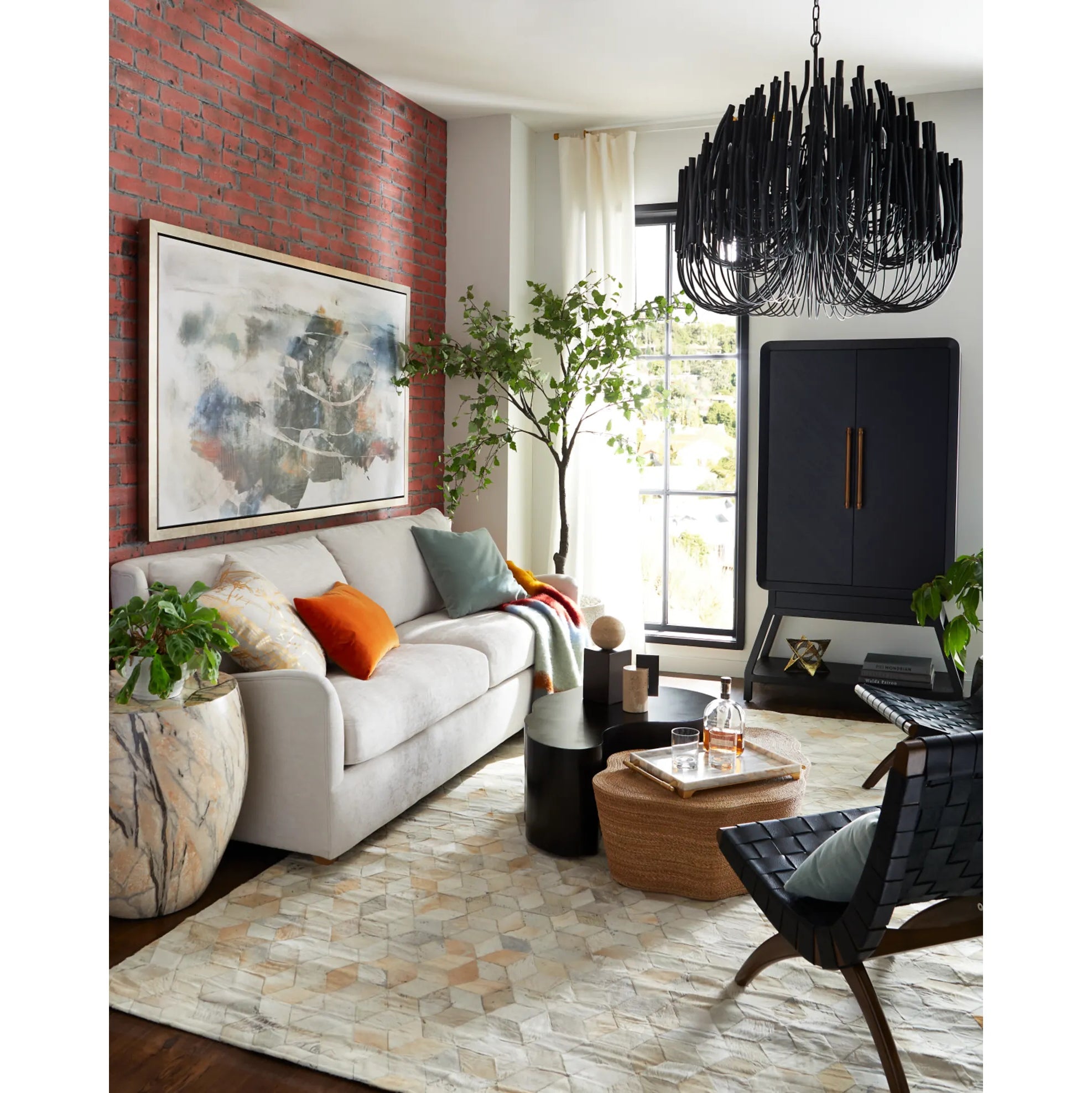 Modern Organic Twiggy Chandelier - Elegant Metal Branch Design Statement Lighting