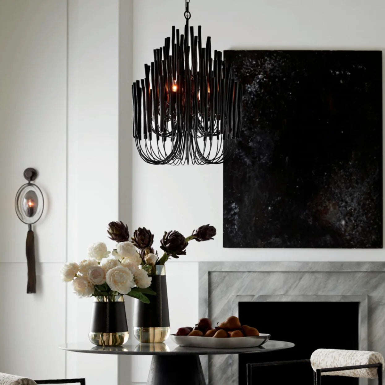 Modern Organic Twiggy Chandelier - Elegant Metal Branch Design Statement Lighting