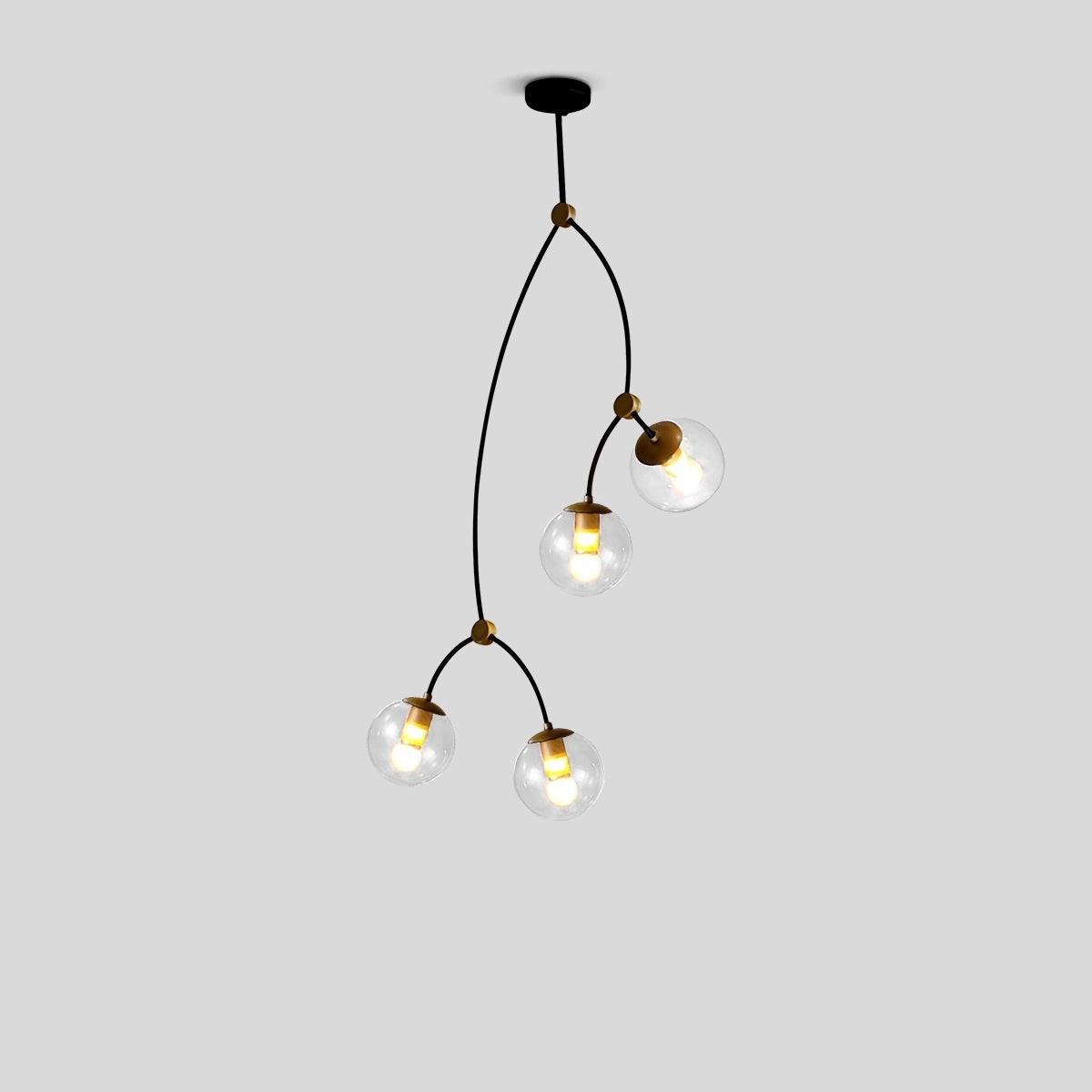 Antizer Minimalist Sputnik Globe Glass Chandelier