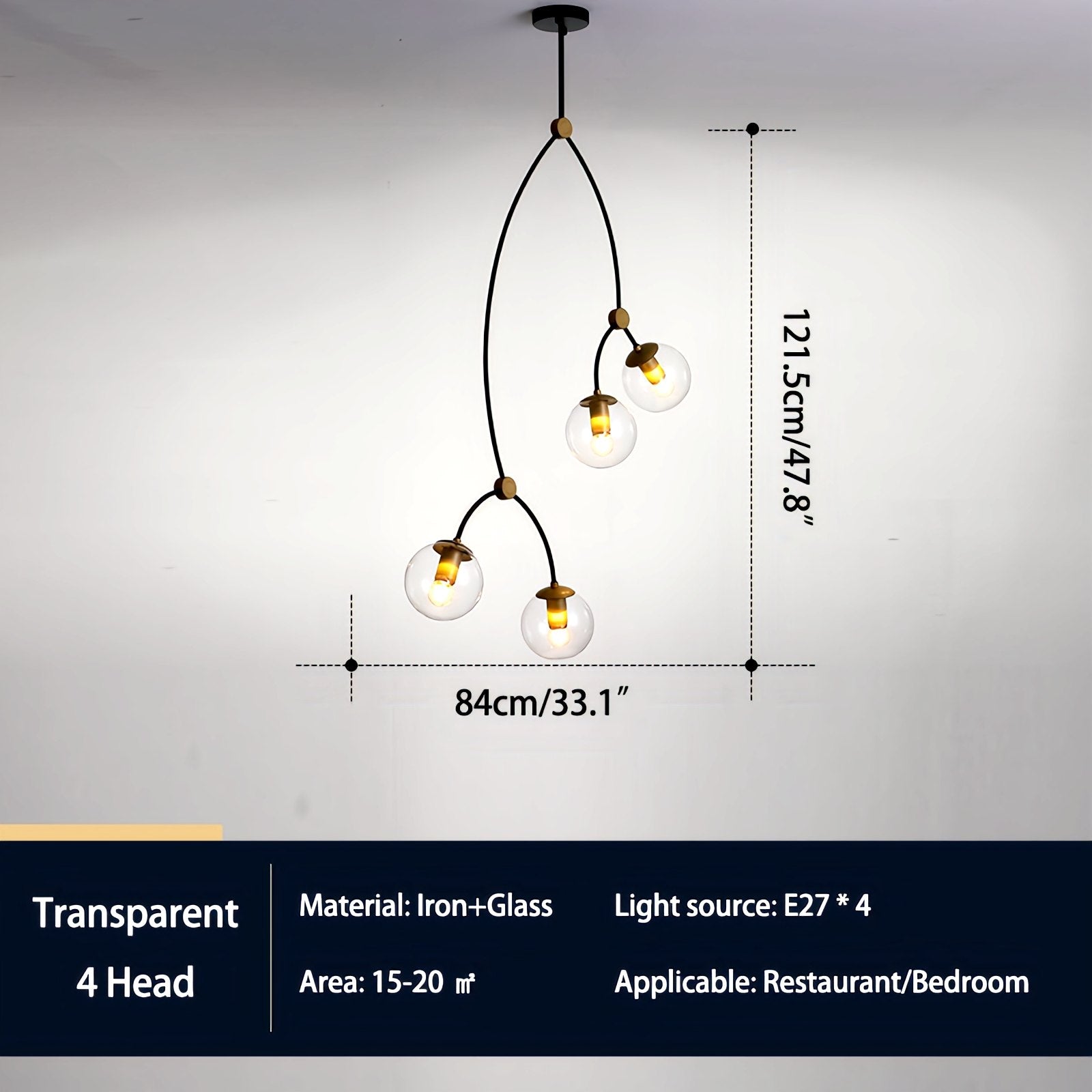 Minimalist Metal Chandelier