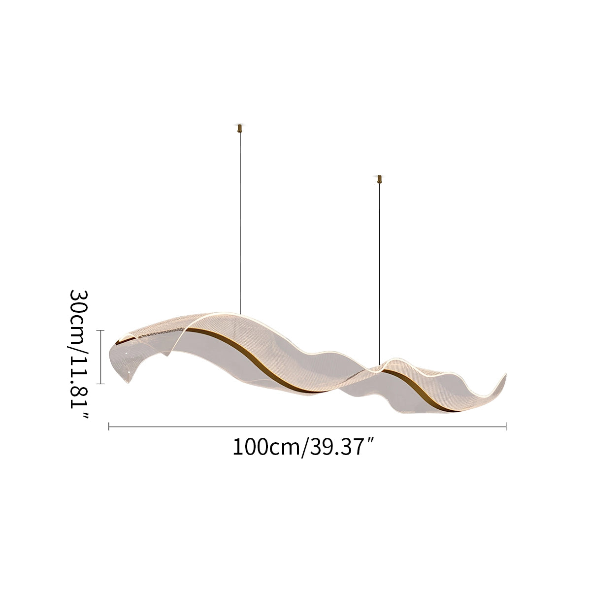 Antizer Modern LED Wave Acrylic Chandelier