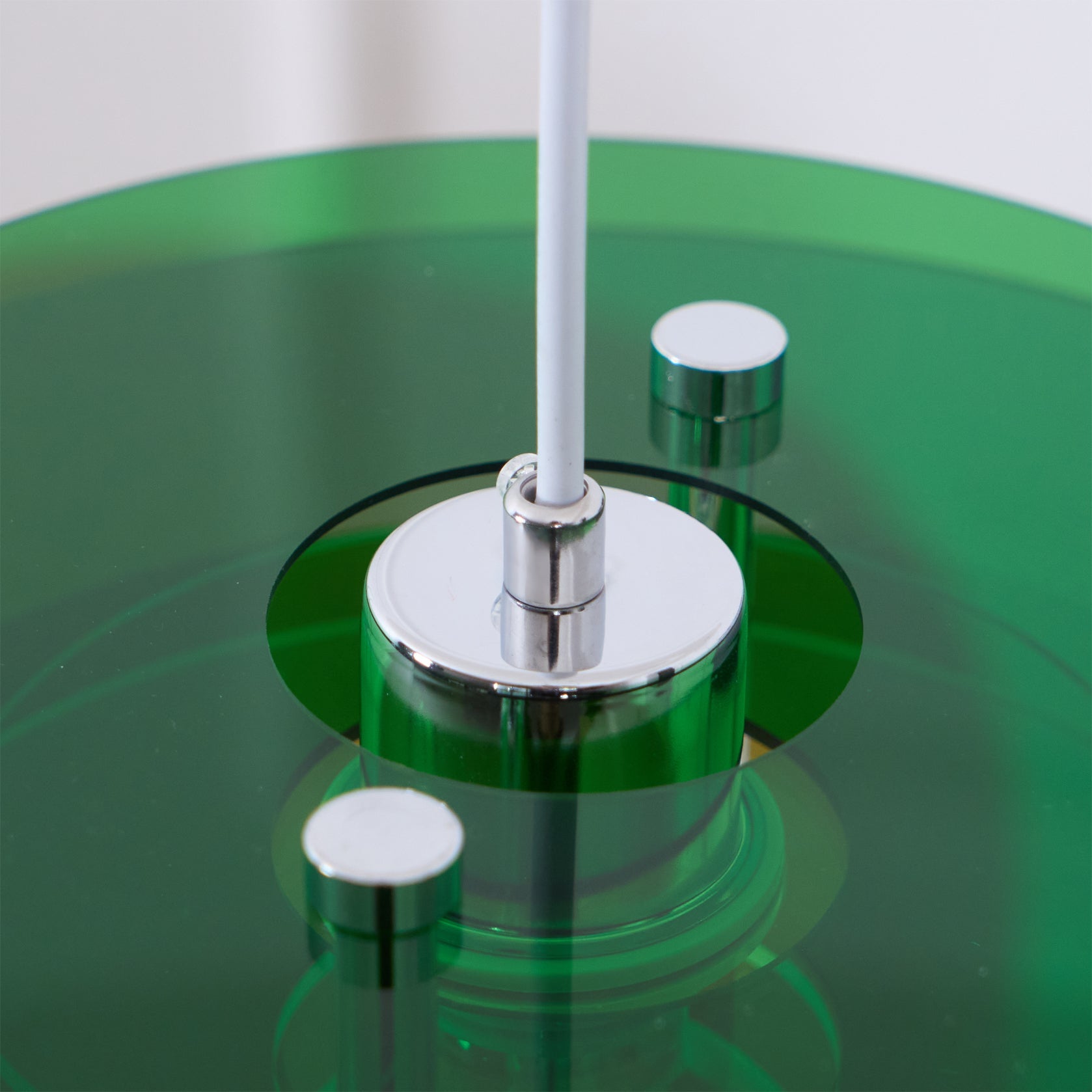 Modern Geometric Acrylic Disc Pendant Light - Elegant Reflective Ceiling Fixture