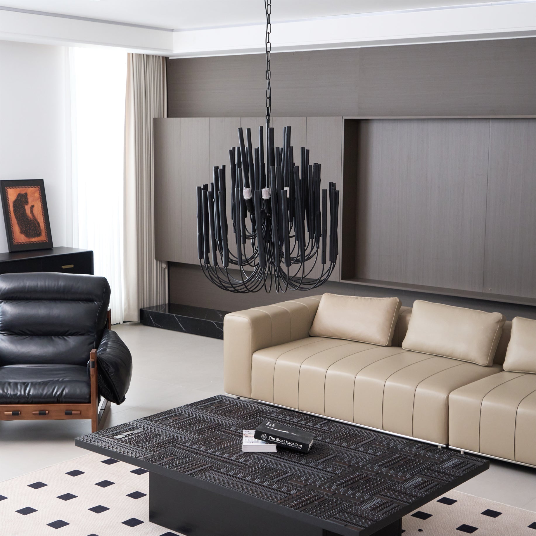 Modern Organic Twiggy Chandelier - Elegant Metal Branch Design Statement Lighting