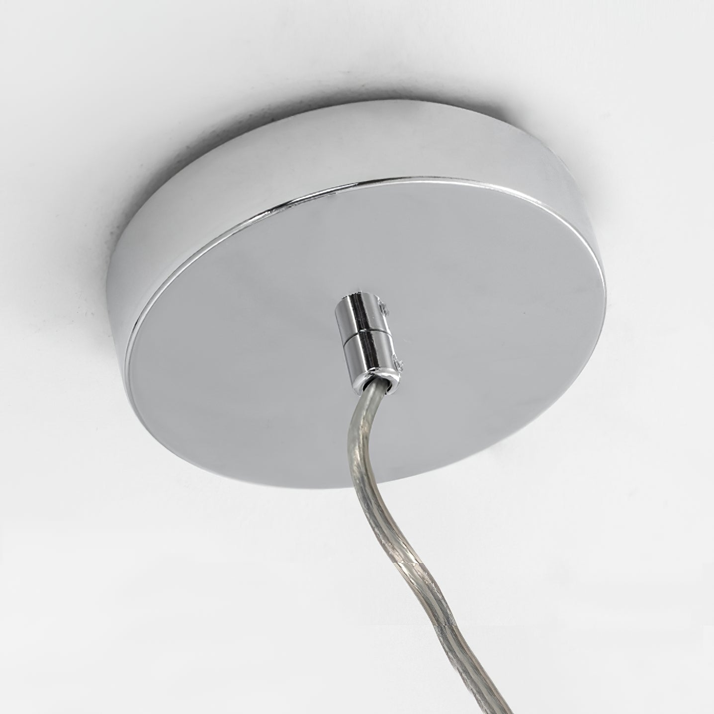 Modern Geometric Acrylic Disc Pendant Light - Elegant Reflective Ceiling Fixture